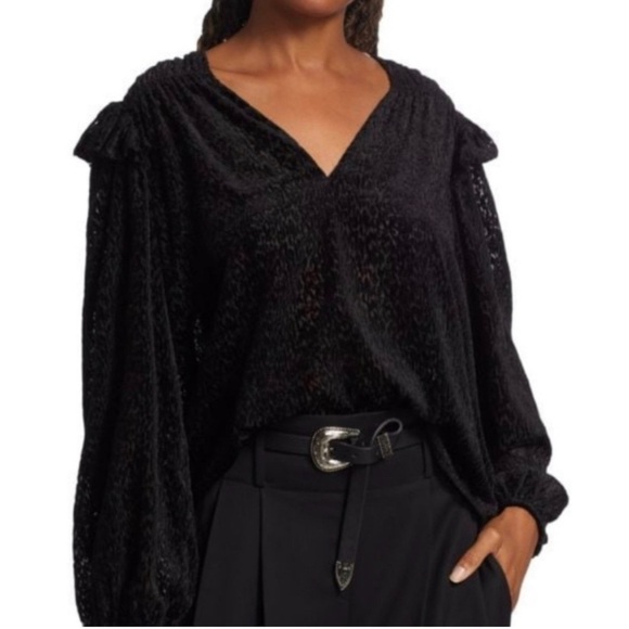 Tanya Taylor's Lucy devoré pullover top - Picture 1 of 8